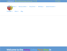 Tablet Screenshot of hokeycokeypartyshop.com